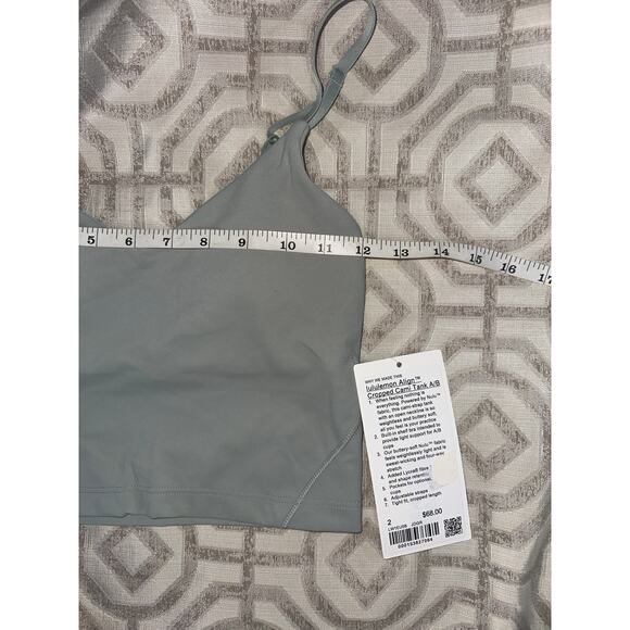 lululemon Align™ Cropped Cami Tank Top Light size 2 A/B Cup Yoga Pilates Lounge - Picture 4 of 6